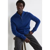 Pull col camionneur en cachemire - Bleu - S - Homme - Monoprix Premium