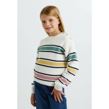 Pull marinière certifié oekotex - Beige Ecru - 10 ans - Enfant Fille - Monoprix Teens