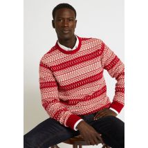Pull jaquard - Rouge - XXL - Homme - Monoprix Homme