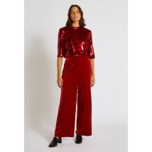 Pantalon en velours - Rouge - 36 - Femme - Monoprix Femme