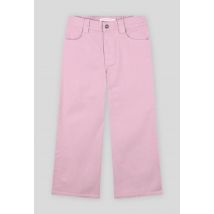 Pantalon large en coton twill bio - Violet clair - 12 ans - Enfant Fille - Monoprix