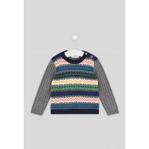Bout'chou - Pull jacquard - Gris - 9 mois - Bébé