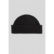 Bonnet côtelé - Noir - Unique - Homme - Monoprix