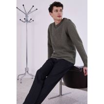 Pull contenant de la laine - Vert foncé - XXL - Homme - Monoprix Homme
