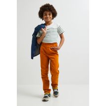 Pantalon ballon avec ceinture elastiquée, oeko-tex - Brun clair - 14 ans - Enfant Garçon - Monoprix Kids