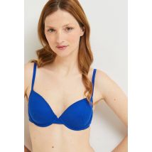Soutien-gorge corbeille paddé jane en tulle, oeko-tex - Bleu - 90B - Femme - Monoprix Femme