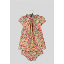 Robe lace made with liberty fabric - Multicolore - 6-9 mois - Bébé Fille - Monoprix Createurs