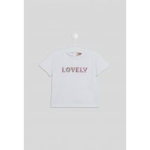 T-shirt lovely made with liberty fabric - Blanc - 24-36 mois - Bébé - Monoprix Createurs