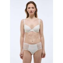 Soutien-gorge corbeille paddé fatou en dentelle - Beige Ecru - 90C - Femme - Monoprix Femme