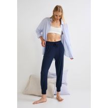 Pantalon jogging doux et léger - Bleu foncé - L - Femme - Monoprix