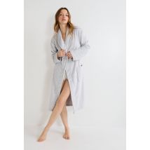 Peignoir long uni en polaire - Gris - L - Femme - Monoprix