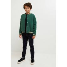 Teddy bicolore réversible avec patch poitrine contenant du coton bio - Vert foncé - 3-4 ans - Enfant Garçon - Monoprix Kids