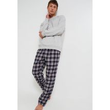 Bas de pyjama à carreaux - Bleu - S - Homme - Monoprix