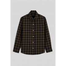 Chemise manches longues à carreaux en coton - Beige clair - 3 ans - Enfant - Monoprix