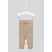Bout'chou - Legging côtelé uni en tricot - Beige Ecru - 24 mois - Bébé