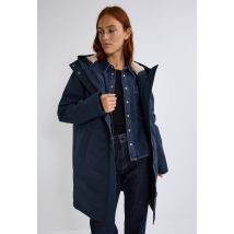 Parka à capuche avec fausse fourrure - Bleu foncé - S - Femme - Monoprix