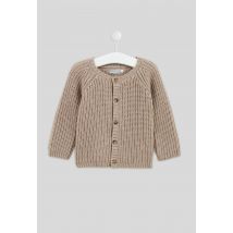 Cardigan à manches longues uni - Beige - 18 mois - Bébé - Monoprix Premium