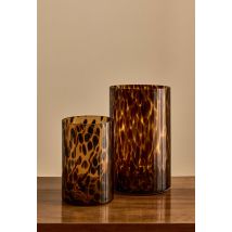 Vase tacheté, 15xh25cm, en verre - Brun - Unique - Monoprix