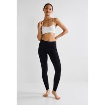 Legging uni en coton bio gots - Noir - S - Femme - Monoprix