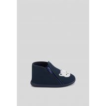 Bout'chou - Chaussons brodés - Bleu foncé - 24 - Bébé