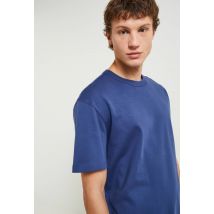 T-shirt manches courtes col rond contenant du coton bio - Bleu - XL - Homme - Monoprix