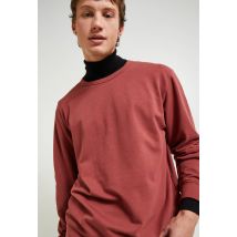 Sweat à manches longues en coton bio - Rouge foncé - XL - Homme - Monoprix
