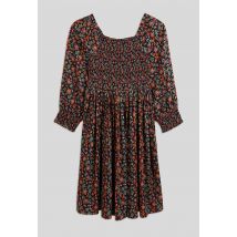 Robe manches longues en viscose imprimée, certifié ecovero et oeko-tex - Bleu foncé - 3 ans - Enfant Fille - Monoprix Teens