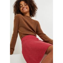 Jupe patineuse 100% cachemire - Rouge foncé - 8-10 ans - Enfant - Monoprix Createurs