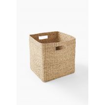Cube de rangement, 32x32cm, en jonc de mer - Beige clair - M - Monoprix