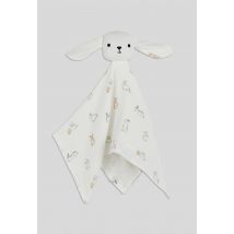 Bout'chou - Doudou lapin imprimé, en coton bio - Beige Ecru - Unique - Bébé