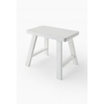 Tabouret, 36x29xh30cm, en bois de manguier - Blanc - Unique - Monoprix