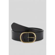 Ceinture 4 cm en cuir - Noir - 95 - Femme - Monoprix Premium