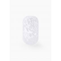 Vase tacheté, 15.5x2h4cm, en verre - Blanc - Unique - Monoprix