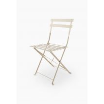 Chaise de jardin, 40xh80cm, en métal - Beige - Unique - Monoprix