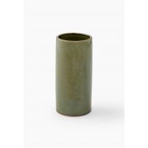 Vase droit, 10.5xh23cm, en céramique - Vert foncé - Unique - Monoprix