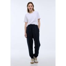 Sport - Pantalon de jogging en molleton de coton bio gots - Bleu foncé - XL - Femme