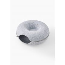 Panier feutrine chat forme roue, d50cm, en polyester - Gris - Unique - Monoprix