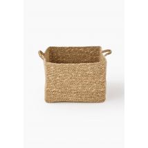 Panier de rangement carré en jonc de mer - Beige clair - S - Monoprix