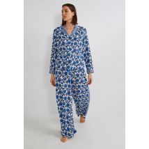 Pyjama à imprimés contrasté, certifié ecovero et oeko-tex - Bleu - XL - Femme - Monoprix Lingerie