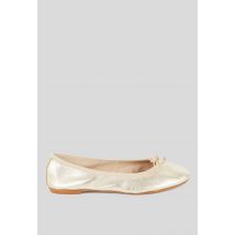 Ballerines en cuir - Or - 41 - Femme - Monoprix Premium