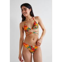 Bas de maillot de bain tanga en polyamide recyclé - joao incerti x monoprix - Rouge - 36 - Femme - Monoprix Createurs