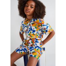Combishort imprimée à manches courtes en coton - joao x monoprix - Multicolore - 3-4 ans - Enfant - Monoprix Createurs