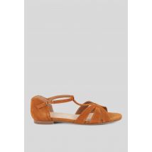 Sandales en cuir - Beige - 39 - Femme - Monoprix Premium