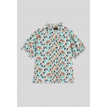 Chemise en gaze de coton, coton issu de l'agriculture biologique, certifié oeko-tex - Beige clair - 8 ans - Enfant - Monoprix Teens