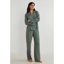 Pyjama long imprimé, certifié ecovero et oeko-tex - Rose clair - L - Femme - Monoprix Lingerie