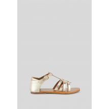 Sandales à brides en cuir - Or - 30 - Enfant - Monoprix Premium