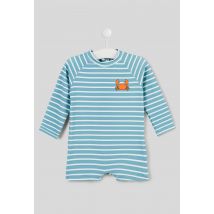 Bout'chou - Maillot de bain combinaison manches longues imprimé - Bleu - 12 mois - Bébé