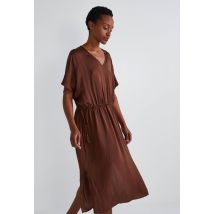 Chemise de nuit fluide uni, certifiée oeko-tex - Brun - M - Femme - Monoprix Lingerie