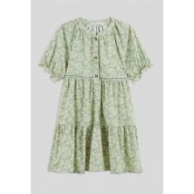 Robe imprimée en coton, certifié oeko-tex - Vert clair - 8 ans - Enfant Fille - Monoprix Kids
