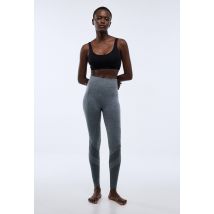 Sport - Legging de sport sans coutures avec détails jacquard - Gris - M - Femme